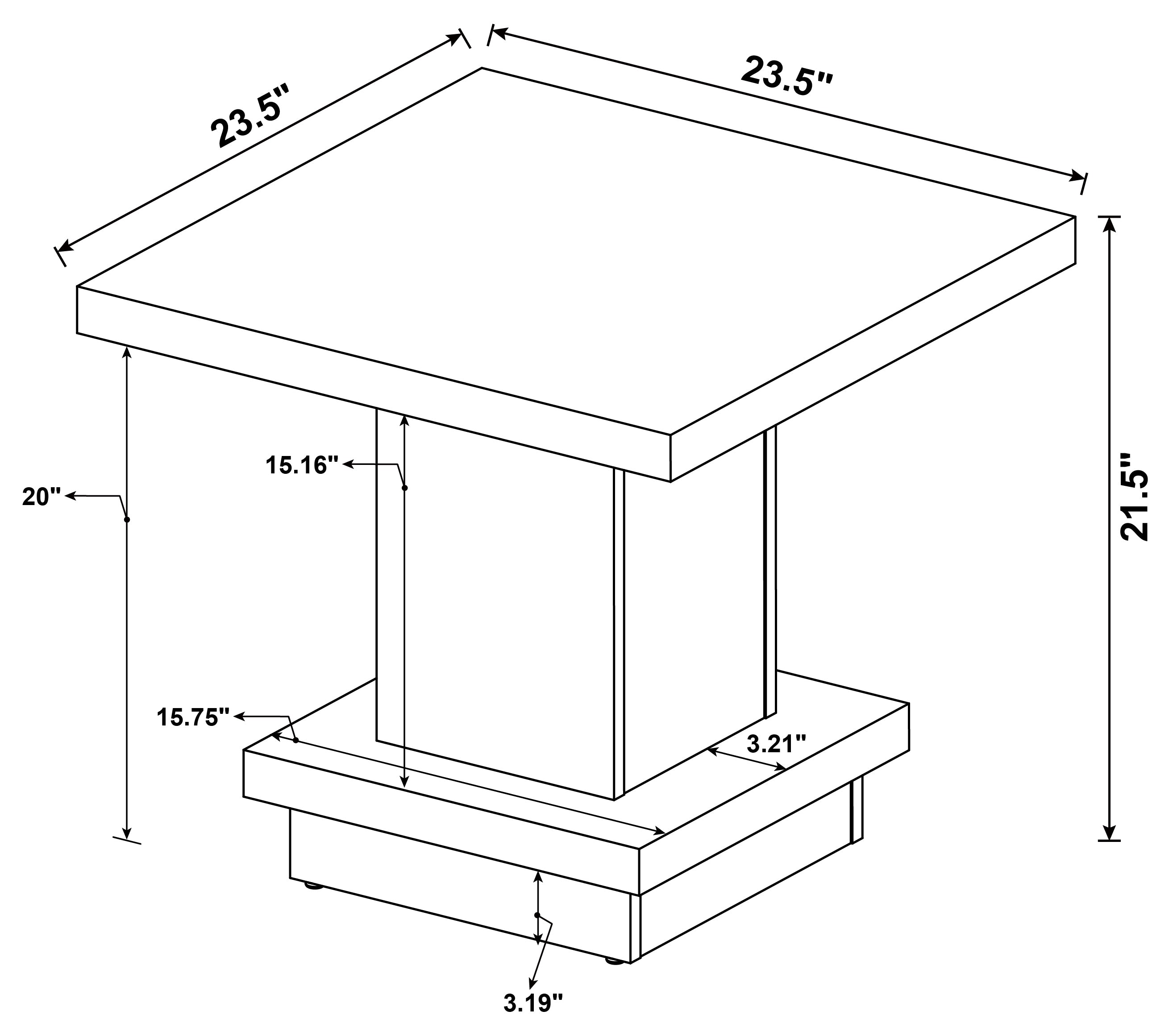 Reston End & Side Table