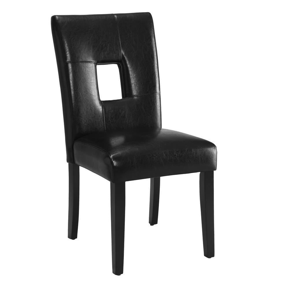 Shannon Open Back Upholstered Dining Chairs Black (Set of 2)