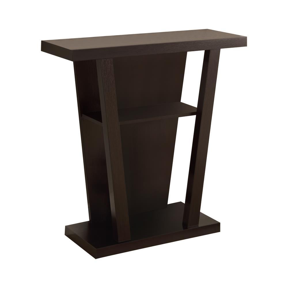 Evanna 2-shelf Console Table Cappuccino