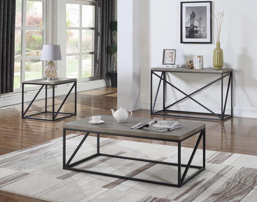 Birdie Square End Table Sonoma Grey